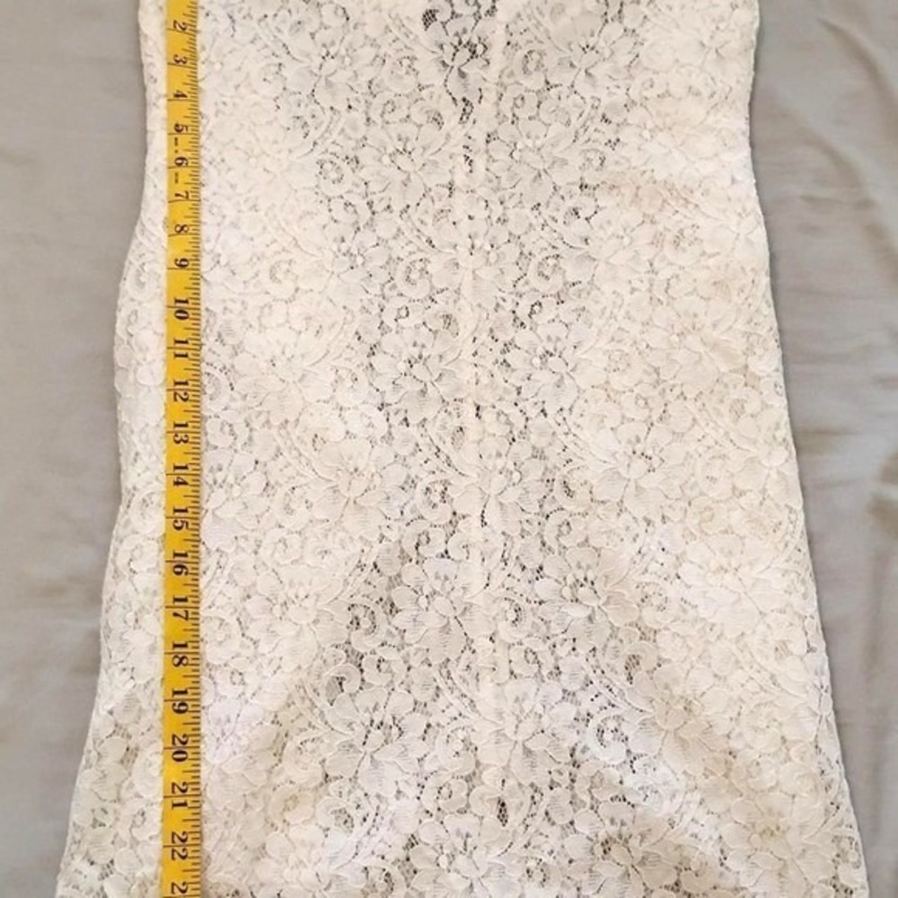 H&M Sheer Floral Lace Button Down Shirt romantic boho long-sleeve preppy clean - Picture 7 of 9